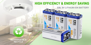 EBL 9V Li-ion Batteries