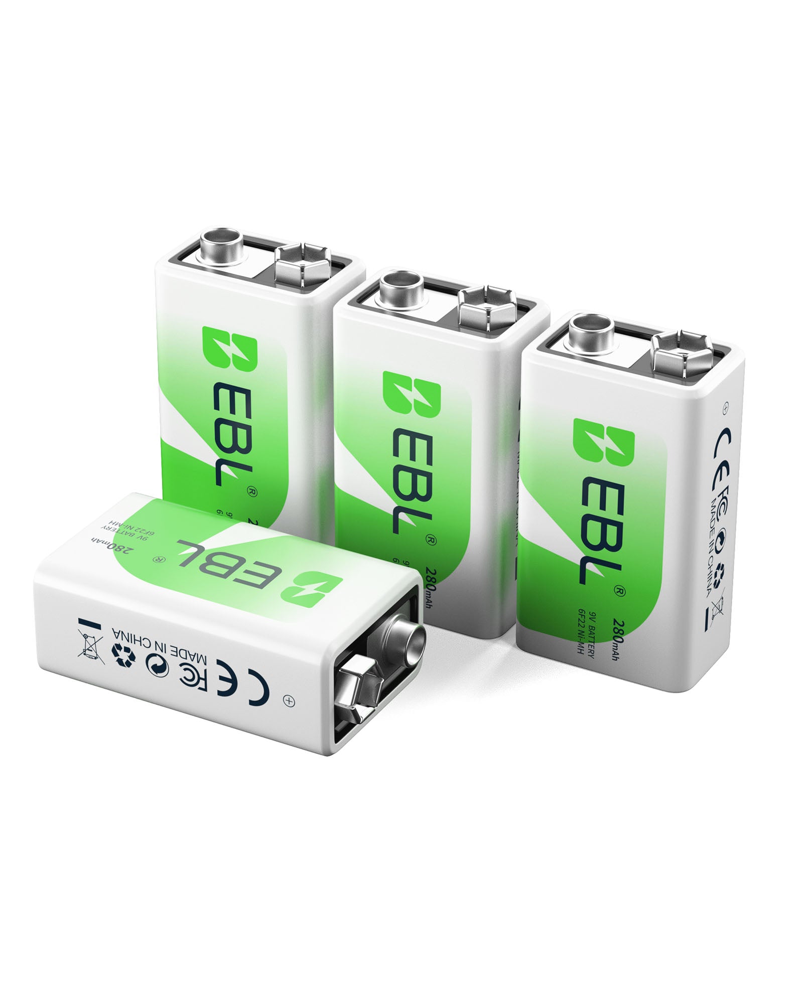EBL 6F22 9V 280mah Rechargeable Battery - EBLOfficial