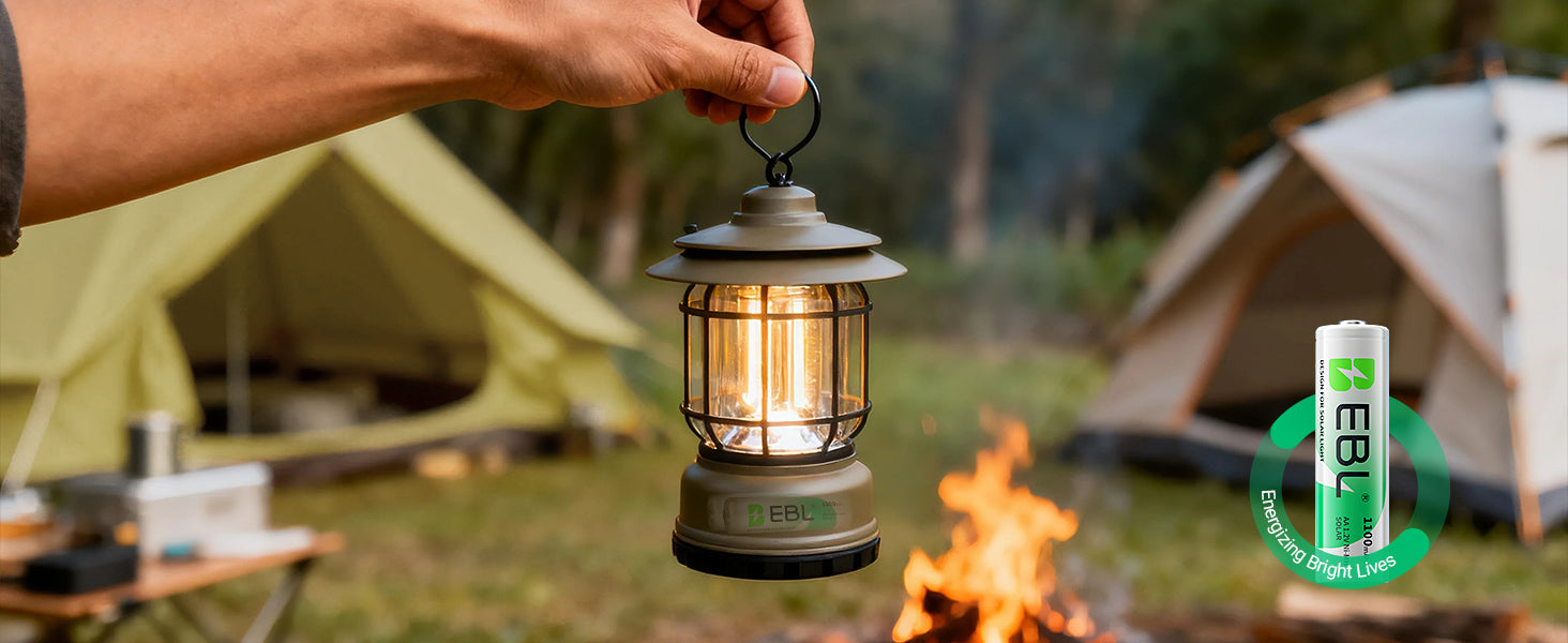 EBL AA Rechargeable Batteries 1100mAh for Solar Lights | NiMH 1.2V