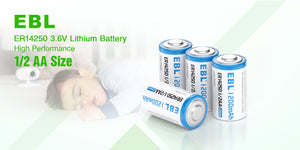 EBL ER14250 1/2 AA Non-Rechargeable Battery 3.6V 1200 mAh