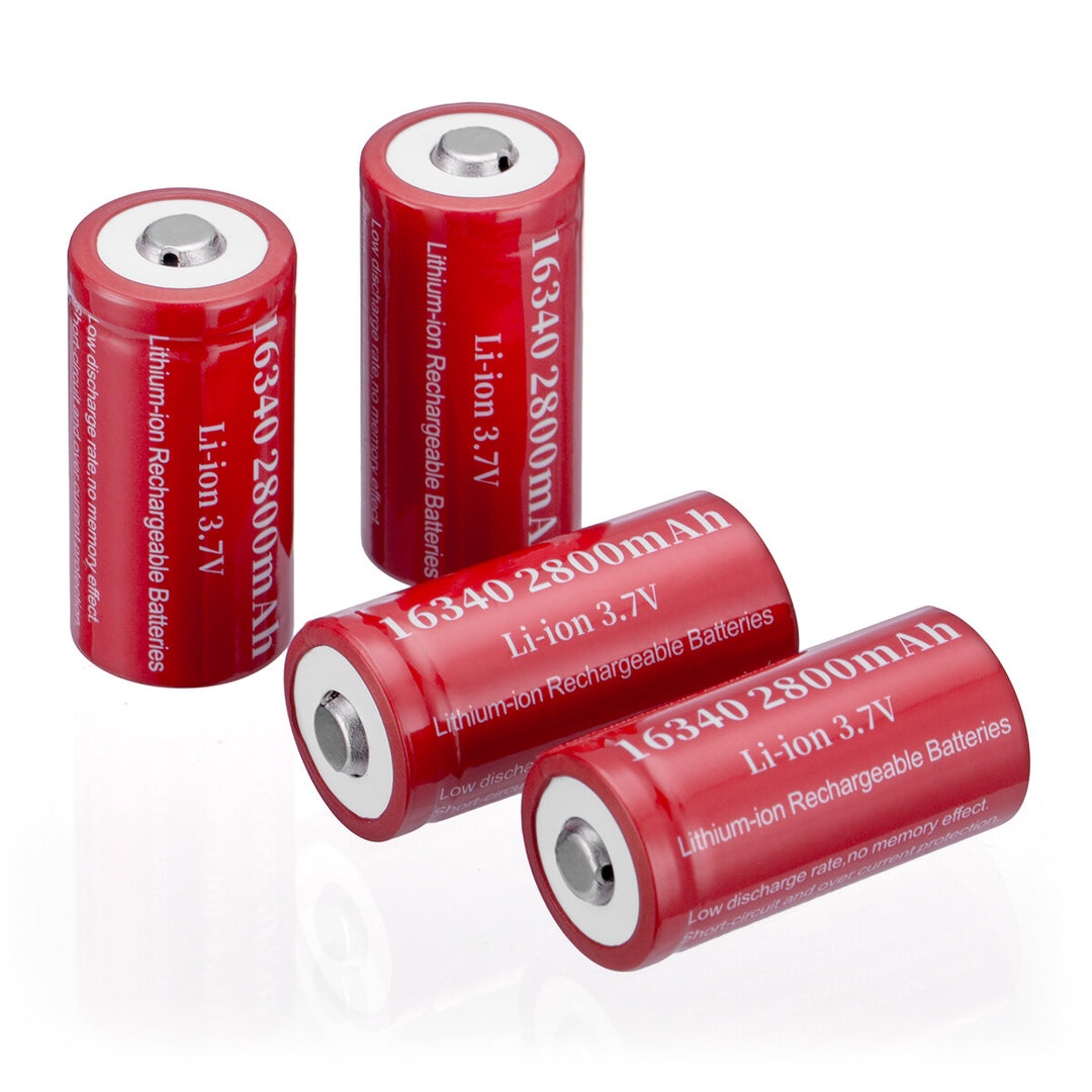 Shop Long-Lasting 3.7V 16340 RCR123A Rechargeable Li-ion Batteries –  EBLOfficial