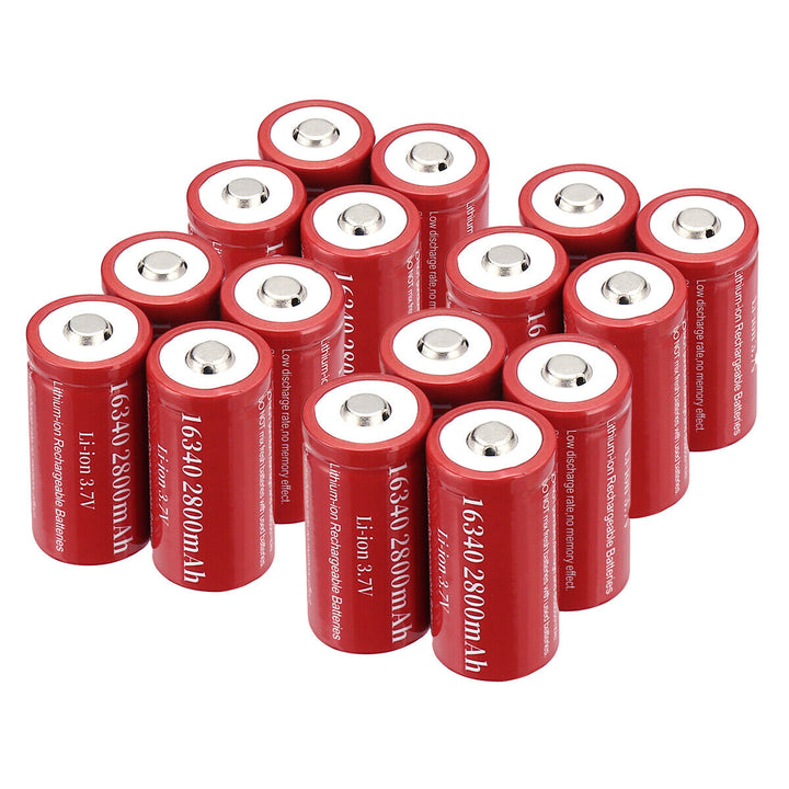 16340 RCR123A Rechargeable Li-ion Battery 3.7V