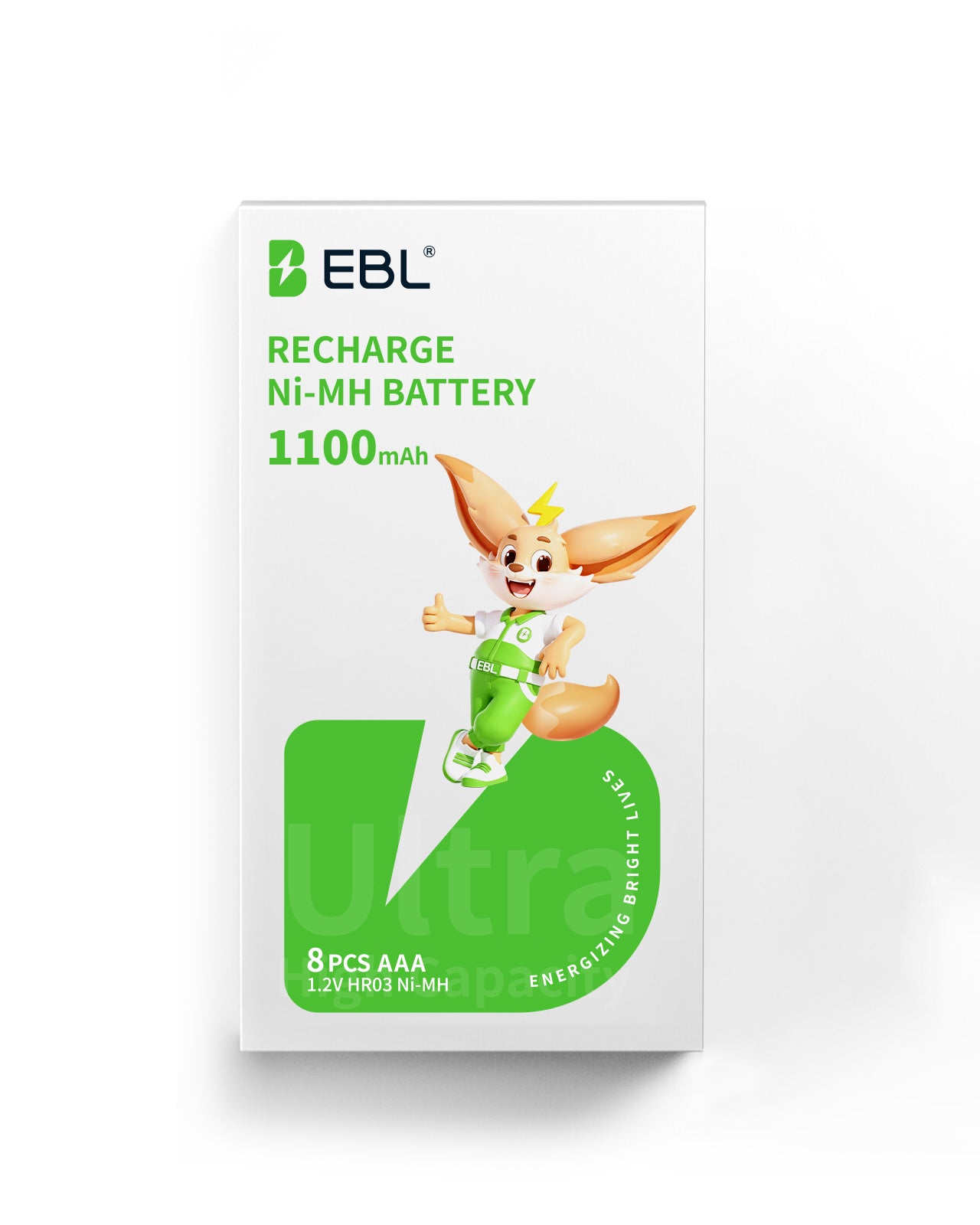 EBL 単4電池 充電式 1100mAh 8個パック