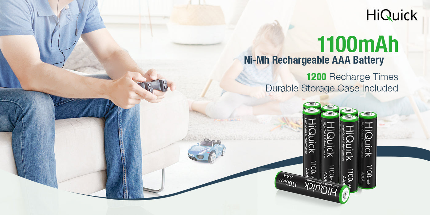HiQuick AAA Rechargeable Batteries 1100mAh 1.2V