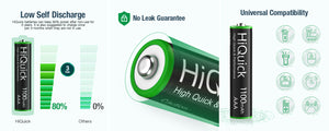HiQuick AAA Rechargeable Batteries 1100mAh 1.2V