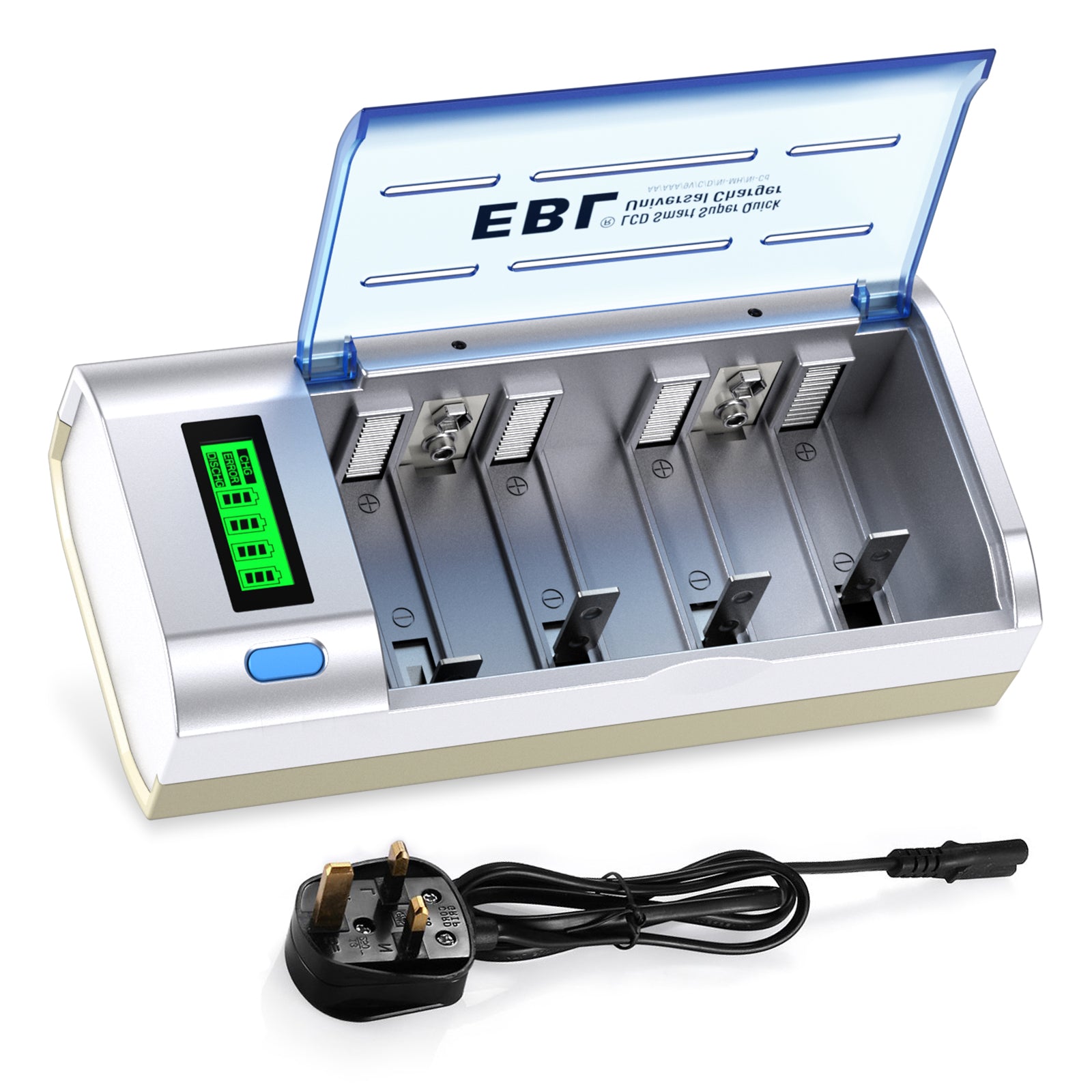 EBL 906 Smart Battery Charger for C/D/AA/AAA/9V Rechargeable Batteries