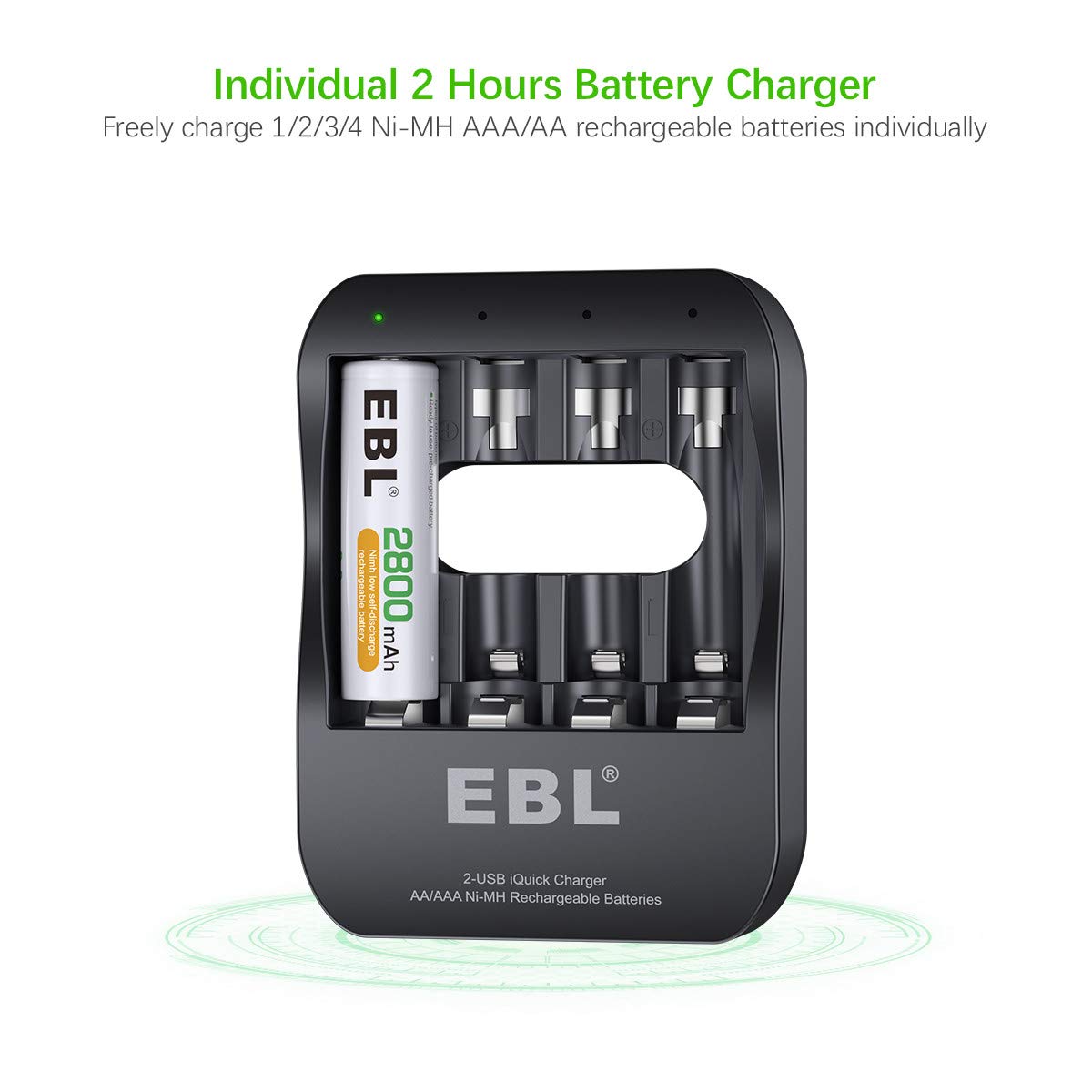 EBL C6201 4-Bay Smart Ni-MH AA AAA Battery Charger