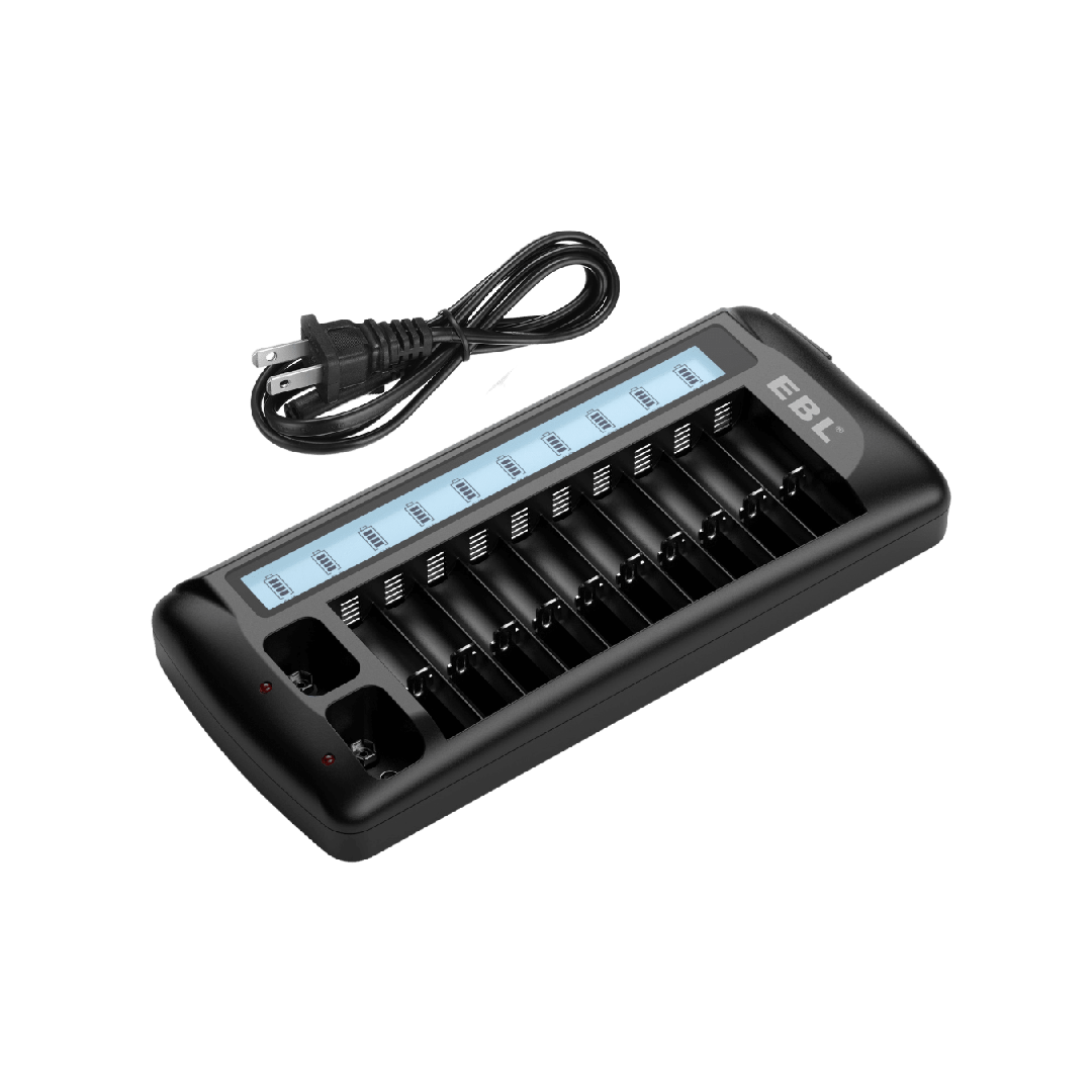 EBL 999 12-Bay LCD Battery Charger