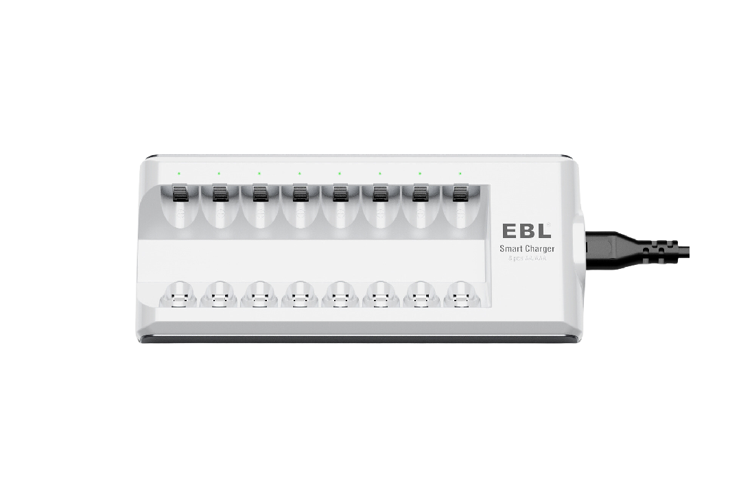 EBL Upgraded Battery Charger 8 Slots Smart Individual AA AAA Charger