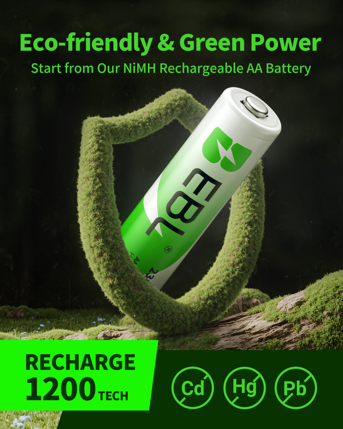 Baterías recargables EBL AA Ni-MH 2300 mAh