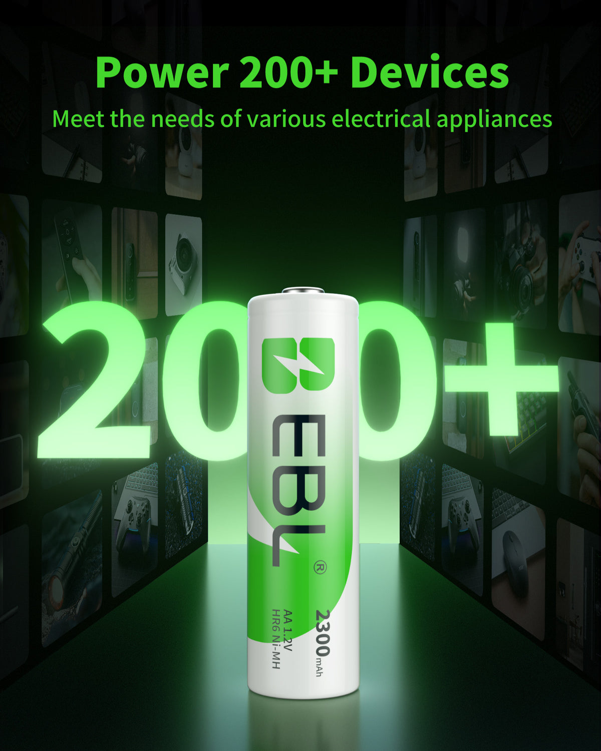 Baterías recargables EBL AA Ni-MH 2300 mAh