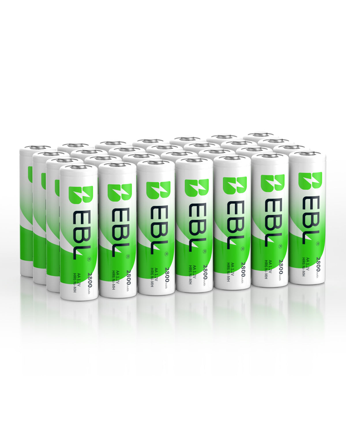 EBL Rechargeable AA Batteries High Capacity 1.2V AA Ni-MH Rechargeable Batteries Long Lasting 28 Pack
