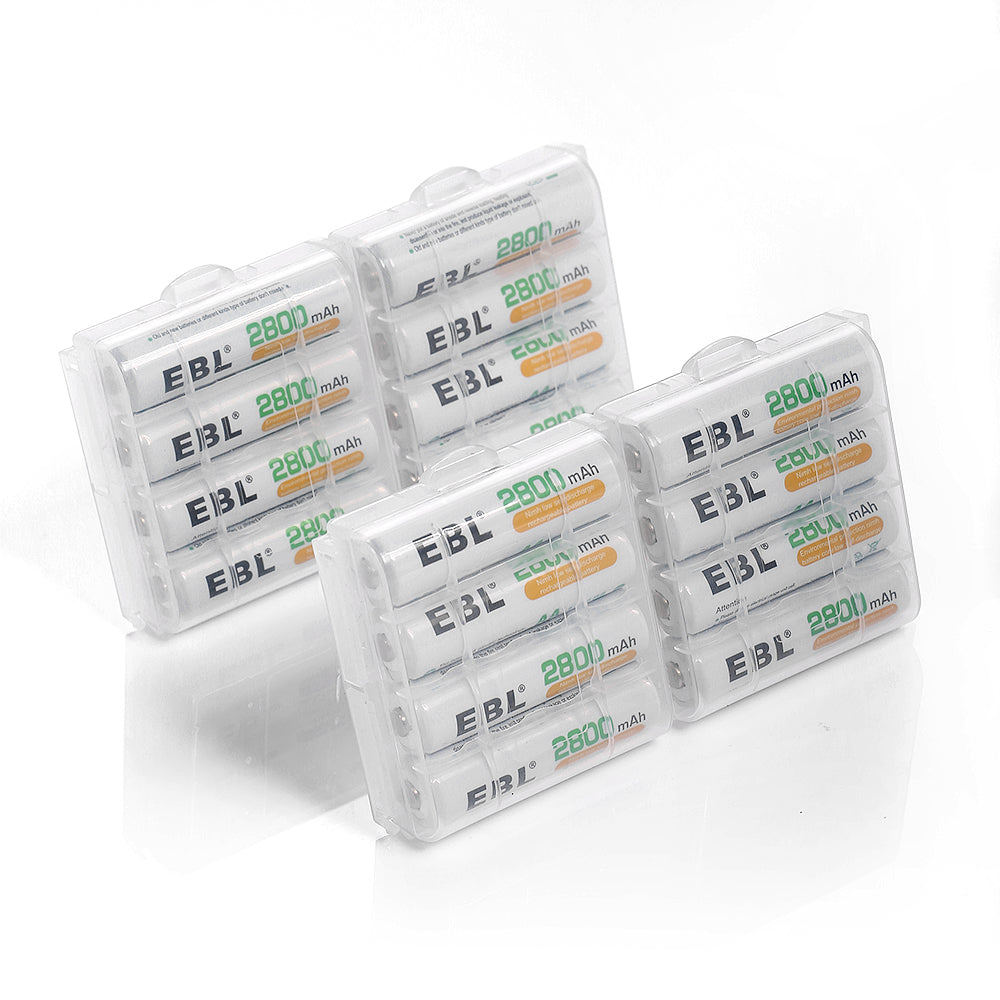 EBL AA Ni-MH Rechargeable Batteries 2800mAh - 16 pack