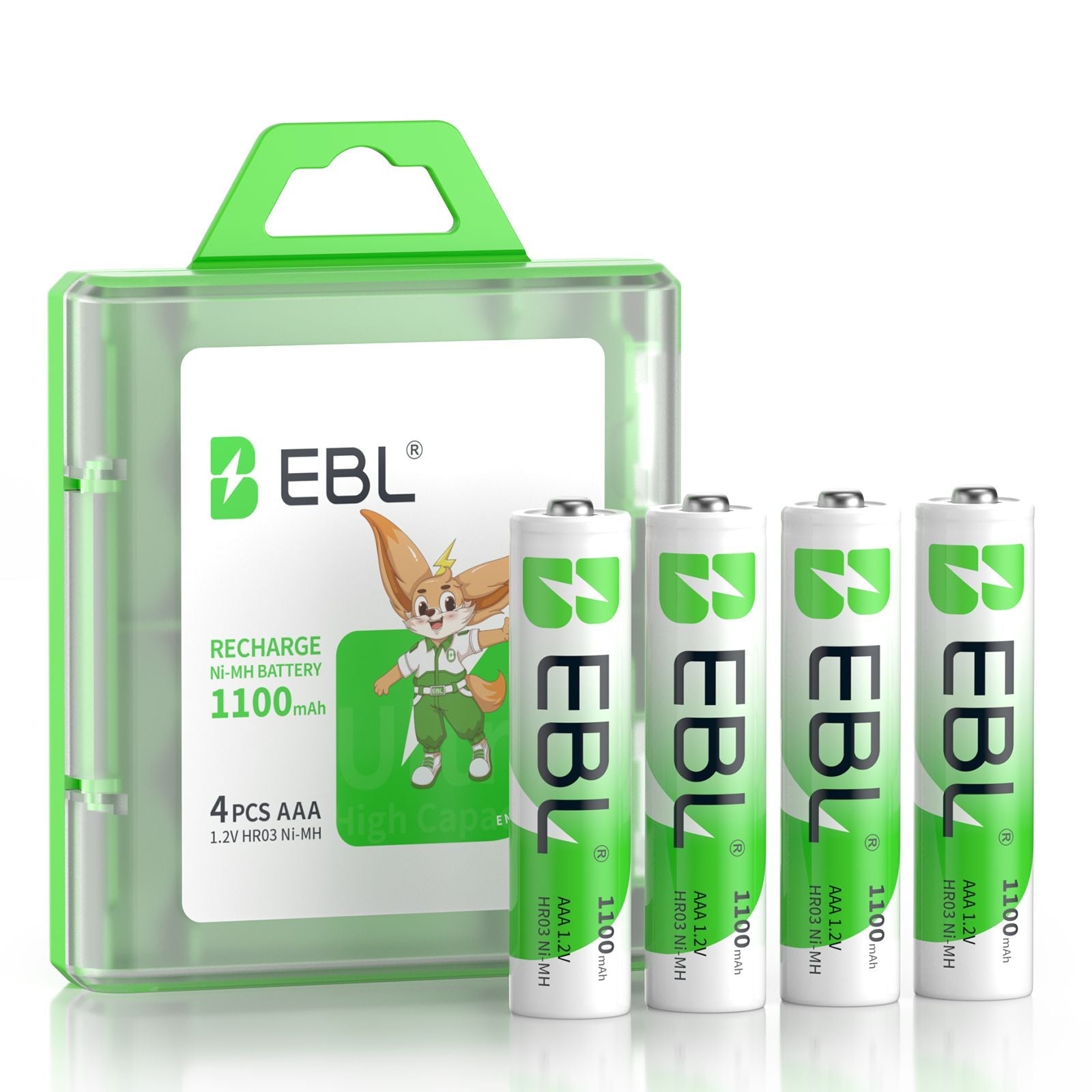 🎁 EBL AAA Rechargeable Ni-MH Batteries 1100mAh (50% off)