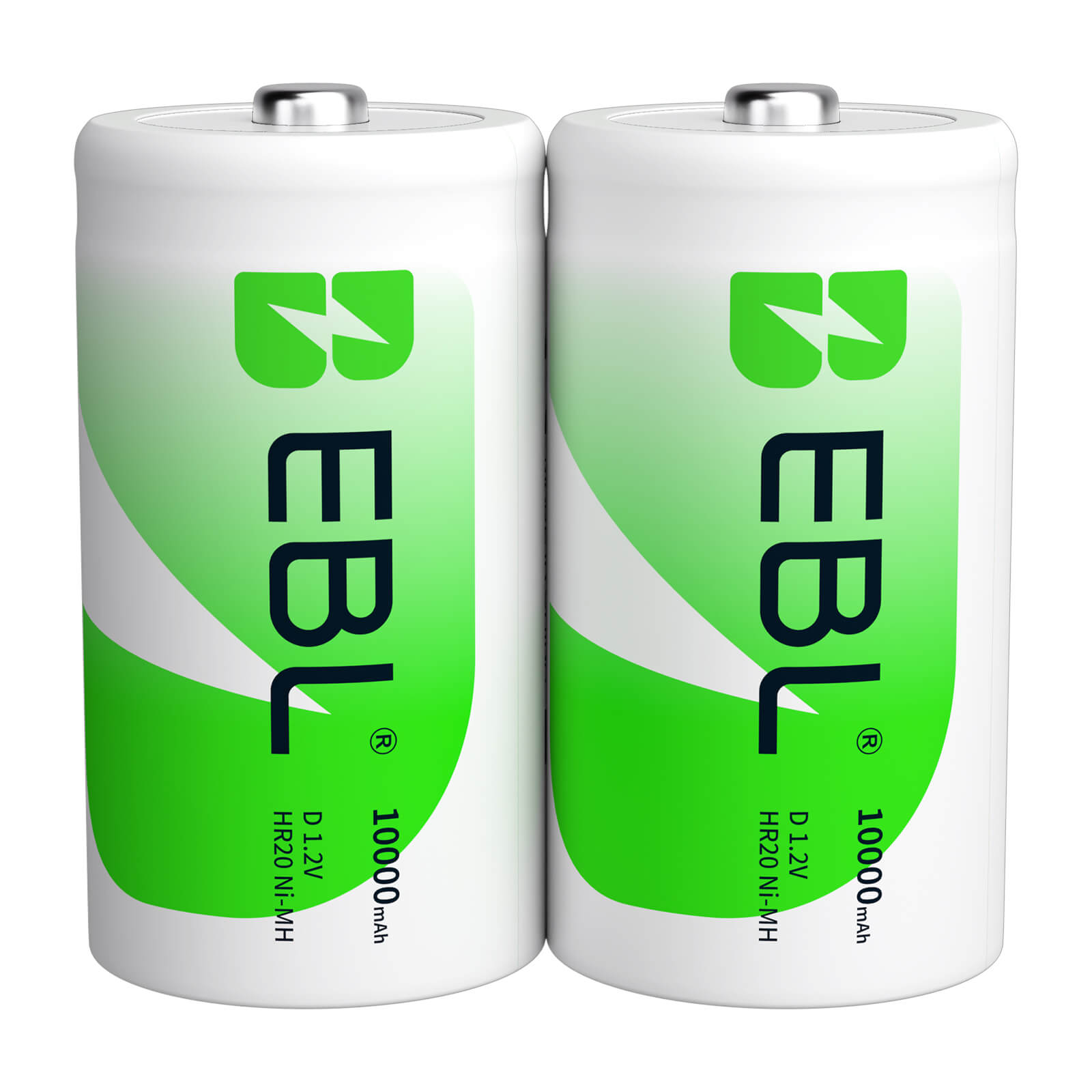 EBL D Size Rechargeable Batteries 10000mAh