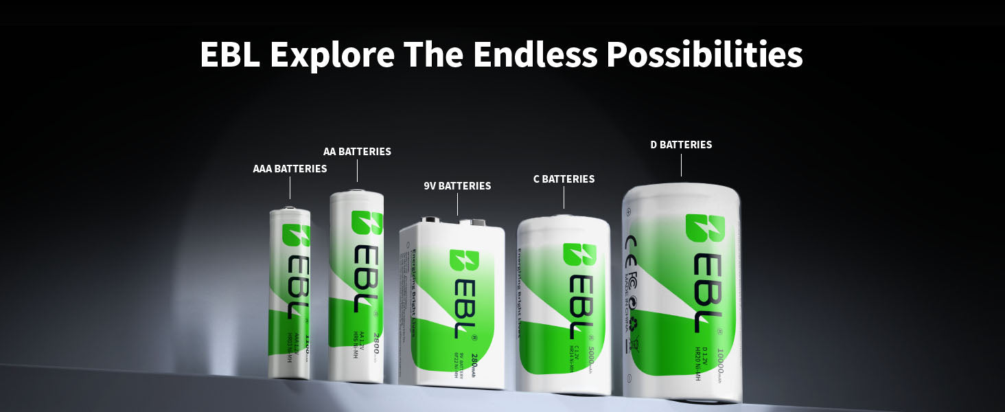 EBL Ni-MH C Rechargeable Battery 1.2V 5000mAh
