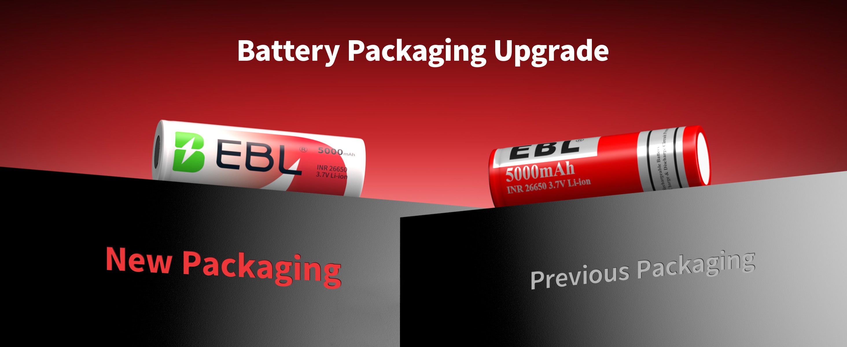 EBL INR 26650 Li-ion Rechargeable Batteries 5000mAh