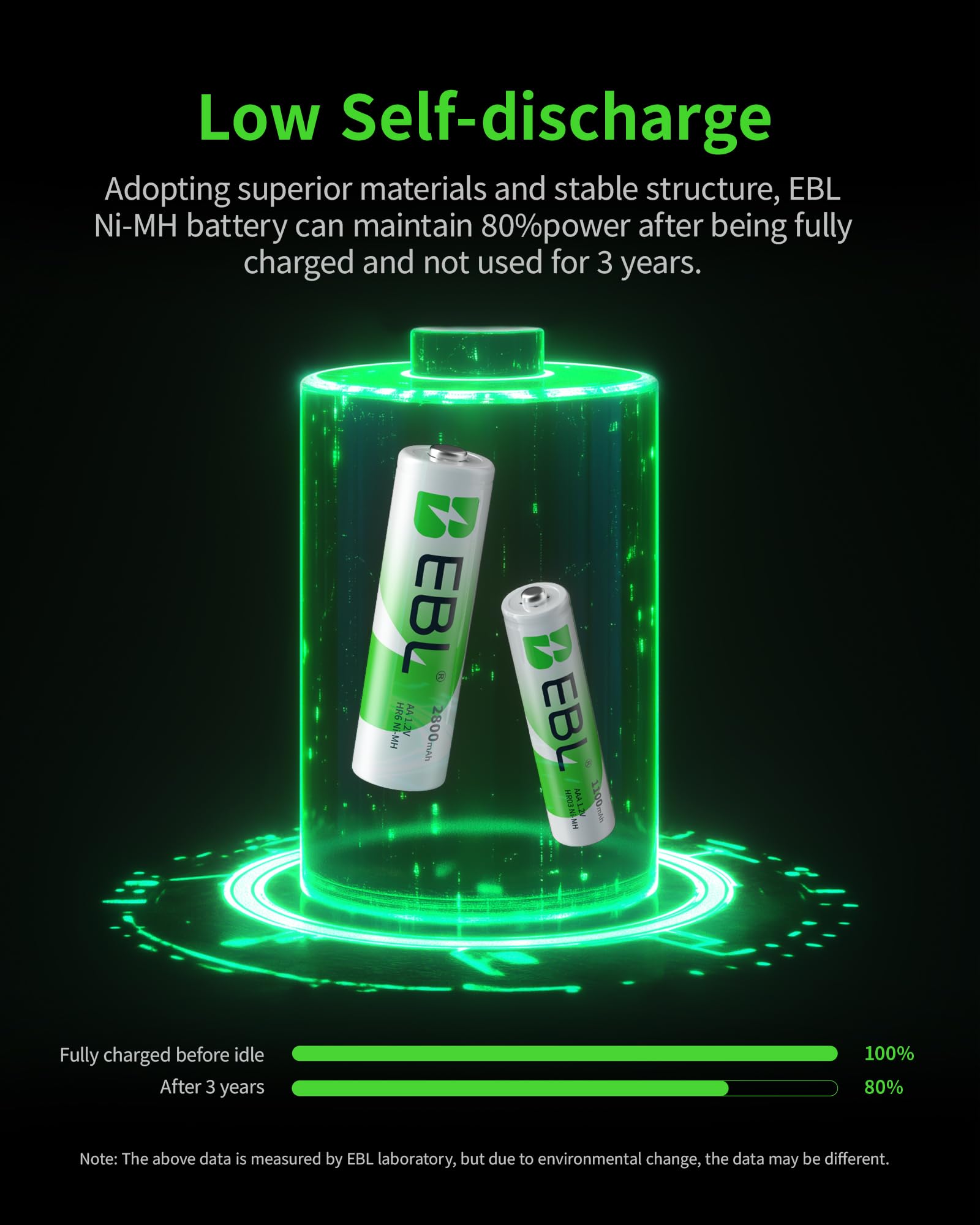 EBL AA AAA 9V Smart Battery Charger with Rechargeable Batteries 