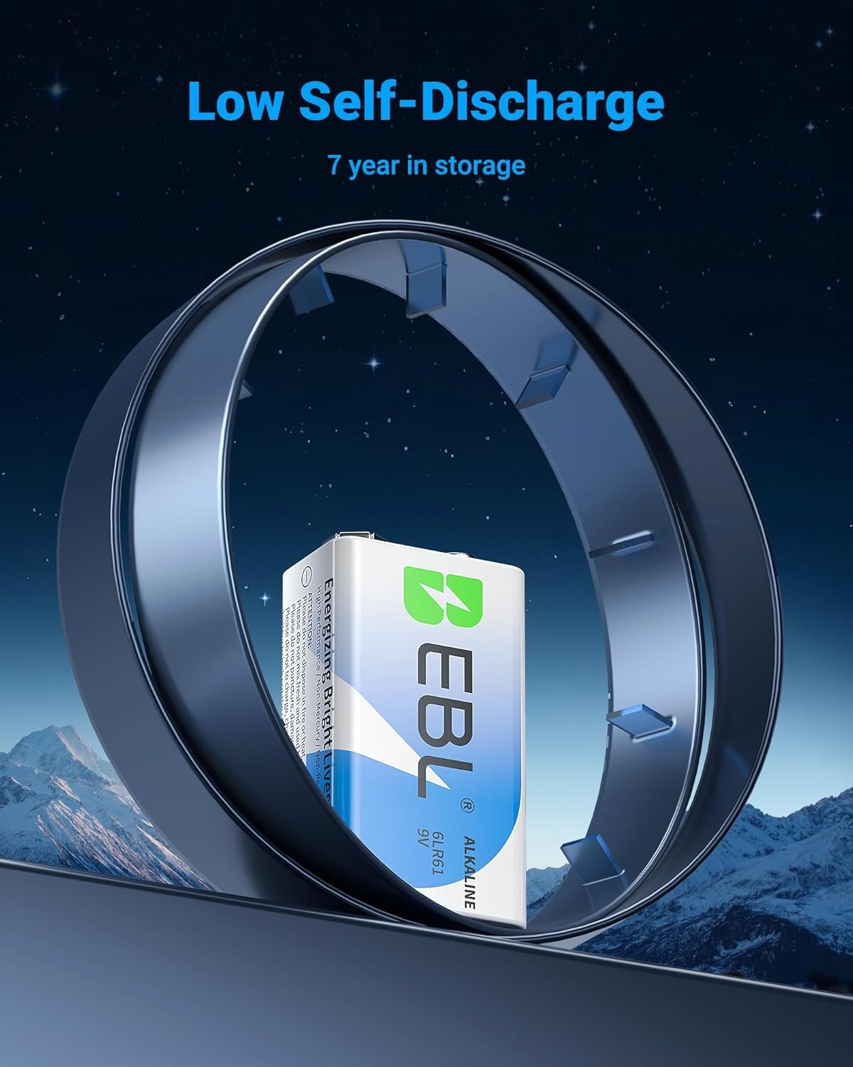 EBL 9V 6LR61 Alkaline Batteries Non-rechargeable