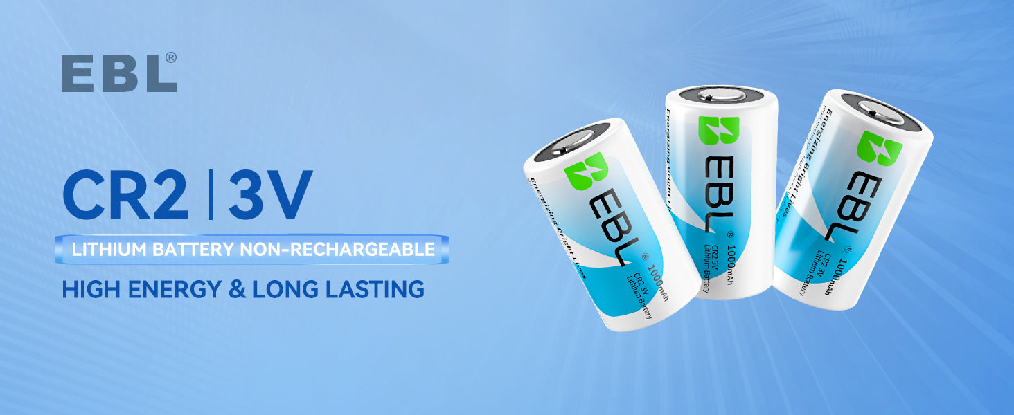 EBL 6 Pack CR2 3V Lithium Batteries 1000mAh Non-rechargeable
