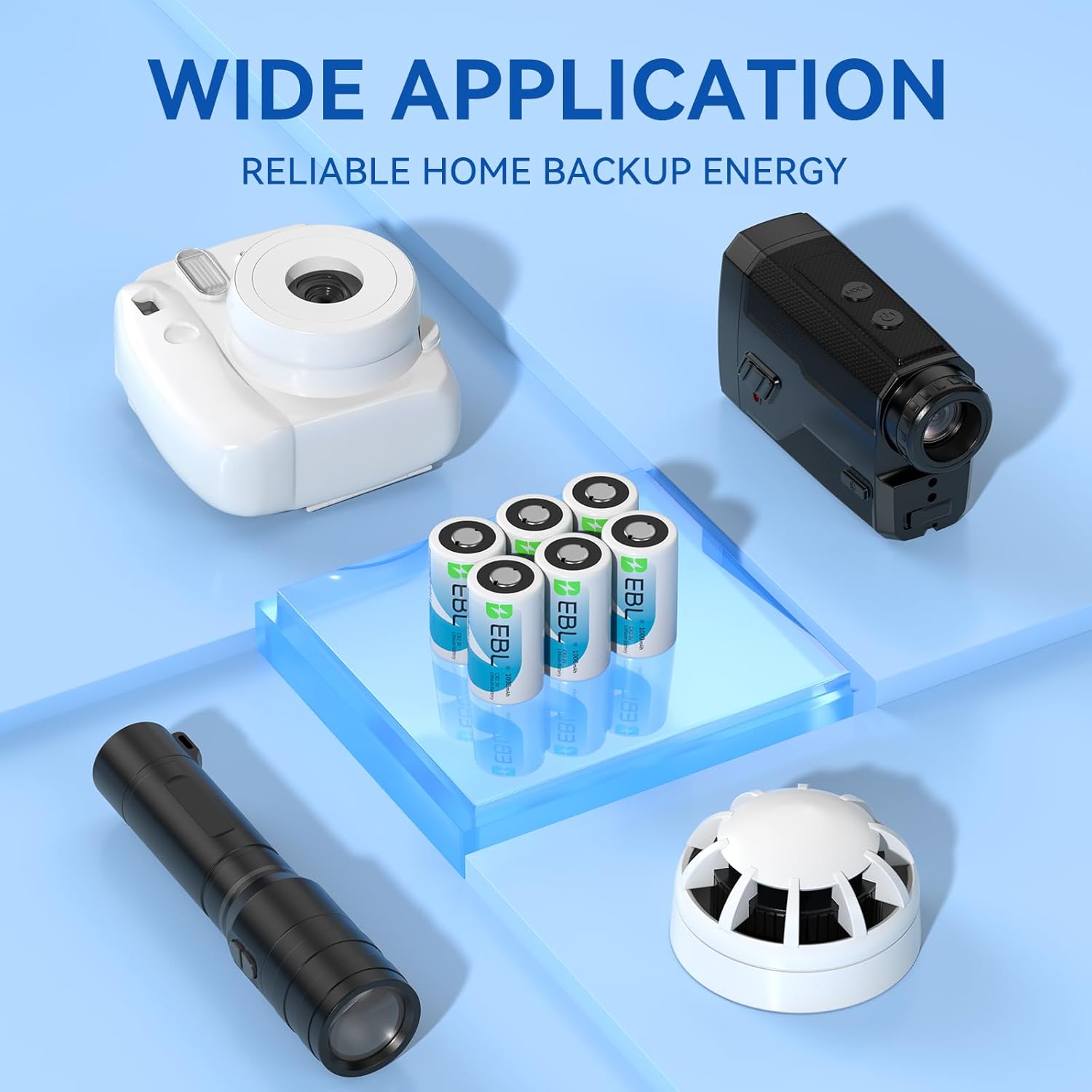 EBL 6 Pack CR2 3V Lithium Batteries 1000mAh Non-rechargeable
