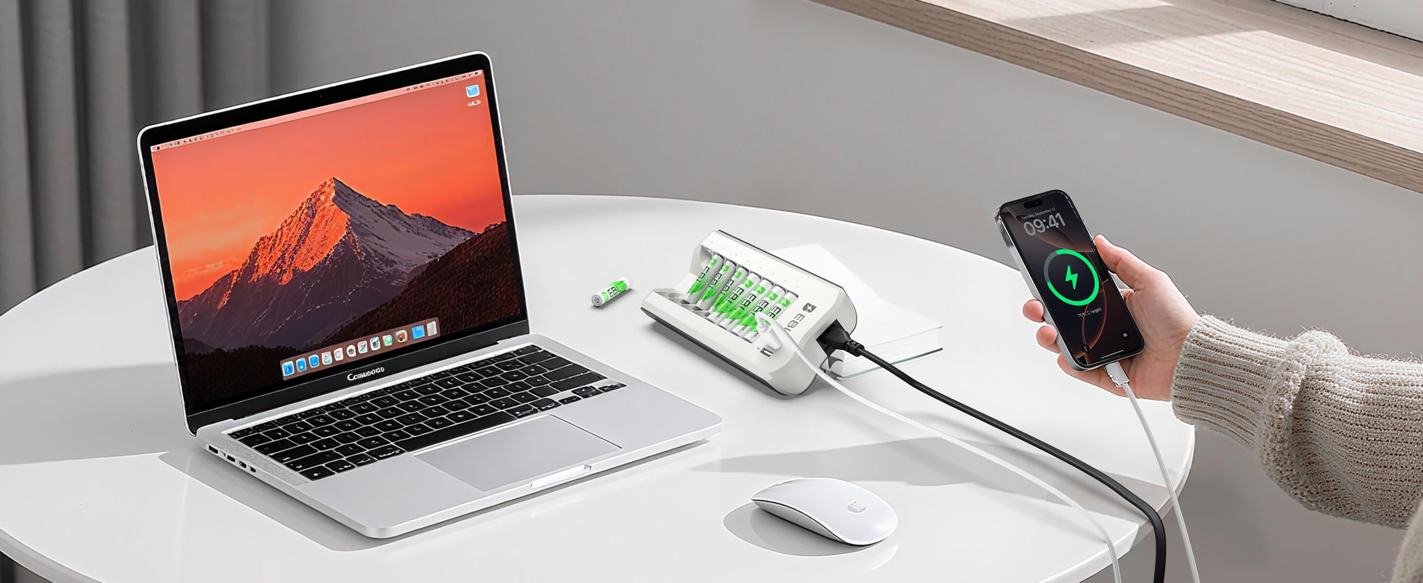 EBL Updated 808U Battery Charger with AA/AAA Ni-MH Rechargeable Batteries