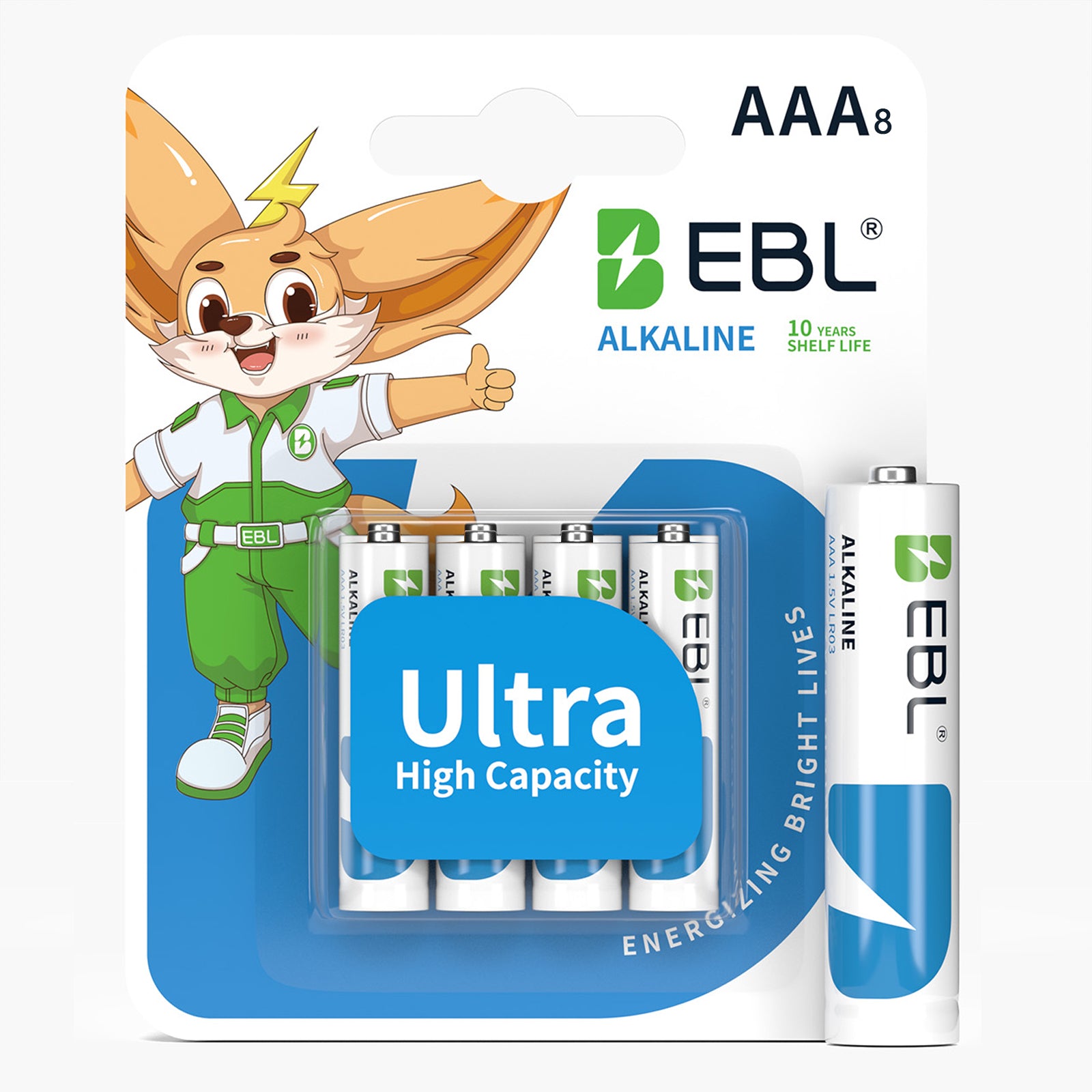 EBL AAA Batteries 8 Pack, 1.5V Alkaline Triple A Batteries