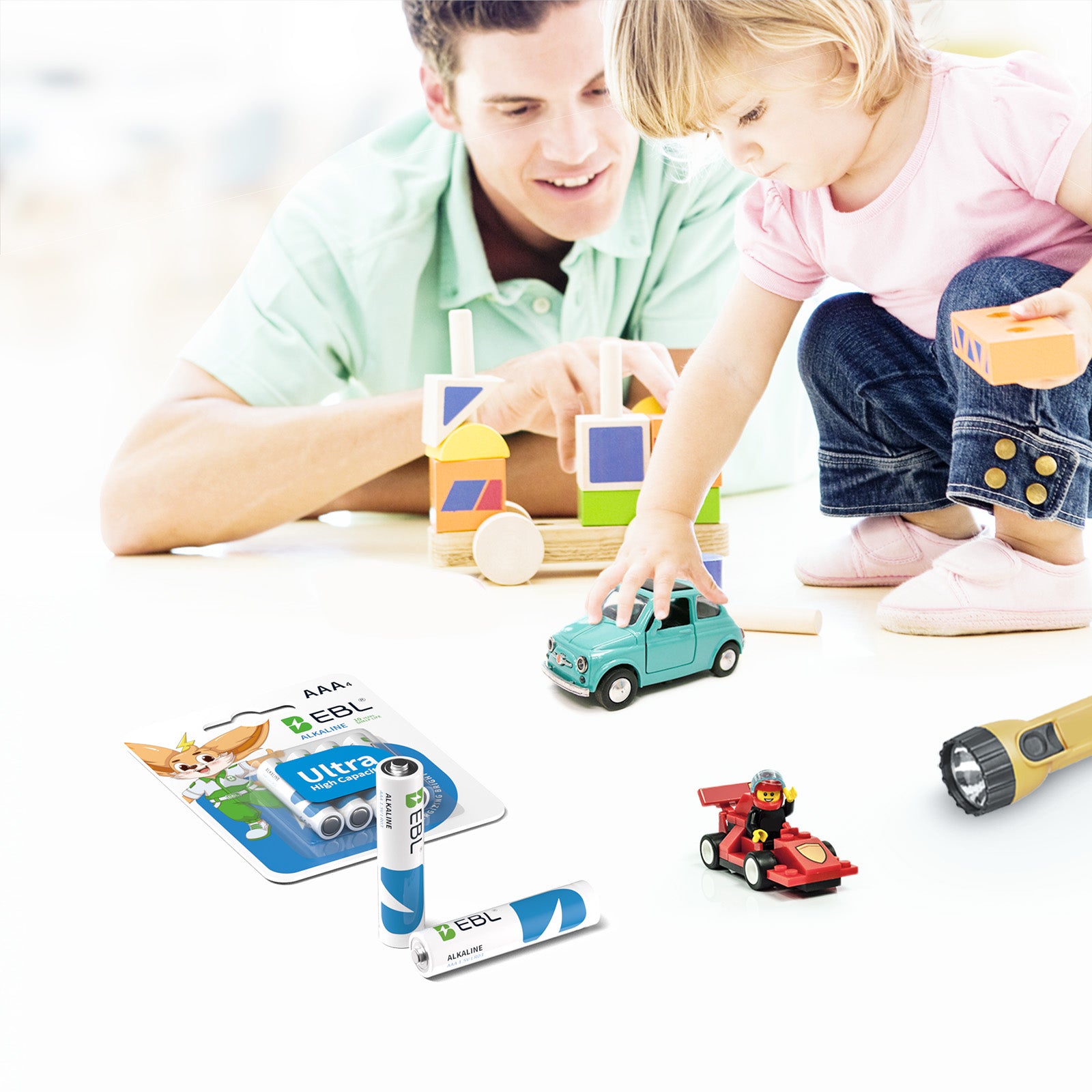 EBL 24 Pack AA AAA 1.5V Alkaline Batteries Non-Rechargeable