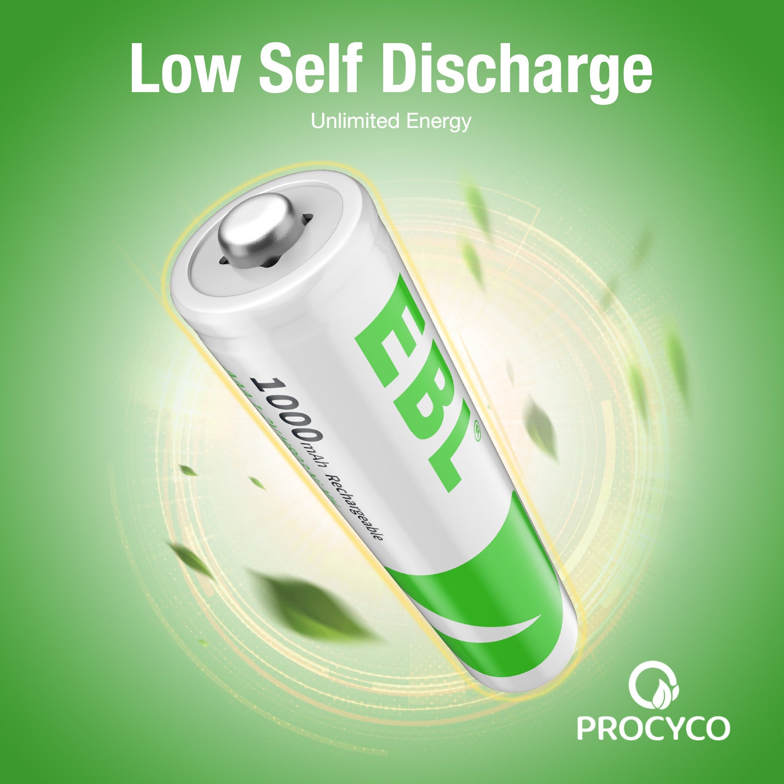 EBL AAA Rechargeable Batteries (4 Counts) 1000mAh