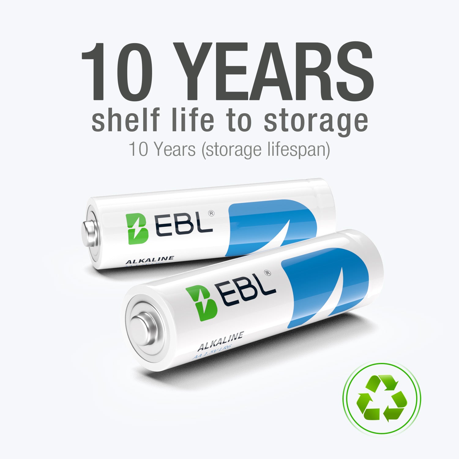 EBL AA Batteries 8 Pack 1.5V Alkaline Double A Batteries