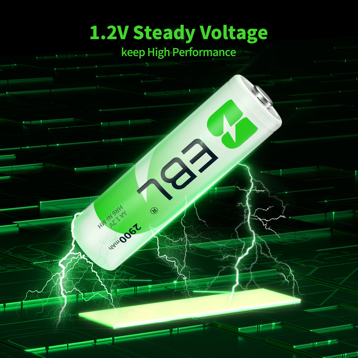 EBL AA Rechargeable Batteries 2100mAh 1.2V Ni-MH for Game Controllers, Toys & Remote Controls