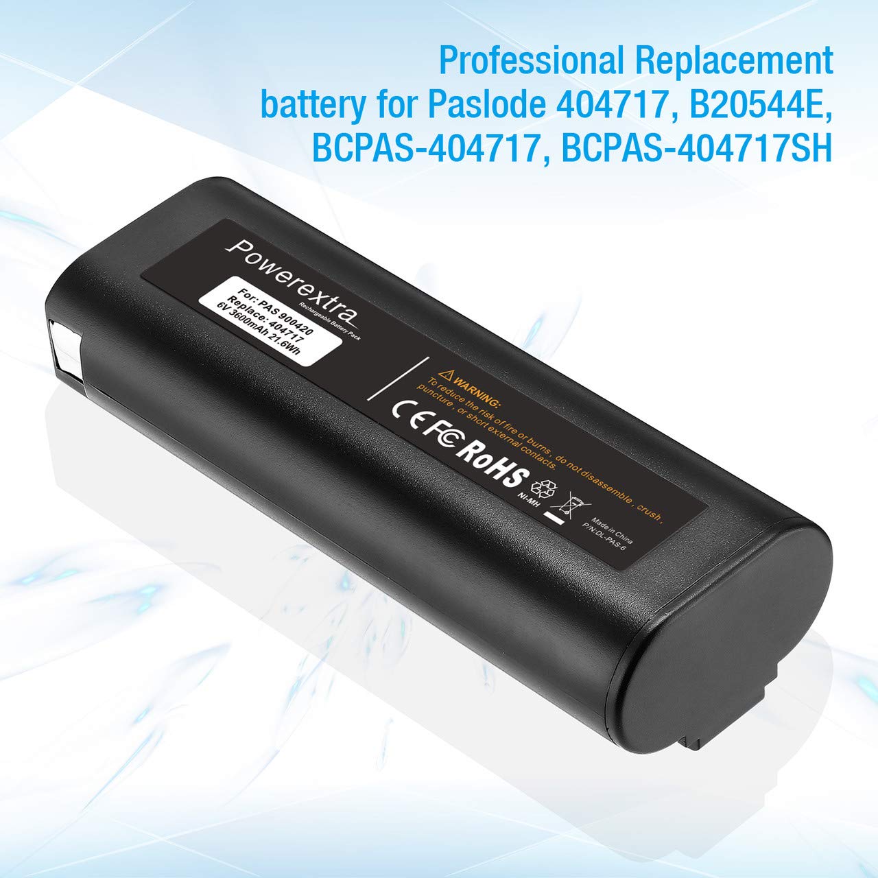 2 Pack 6V 3600mAh NI-MH Battery Compatible with Paslode