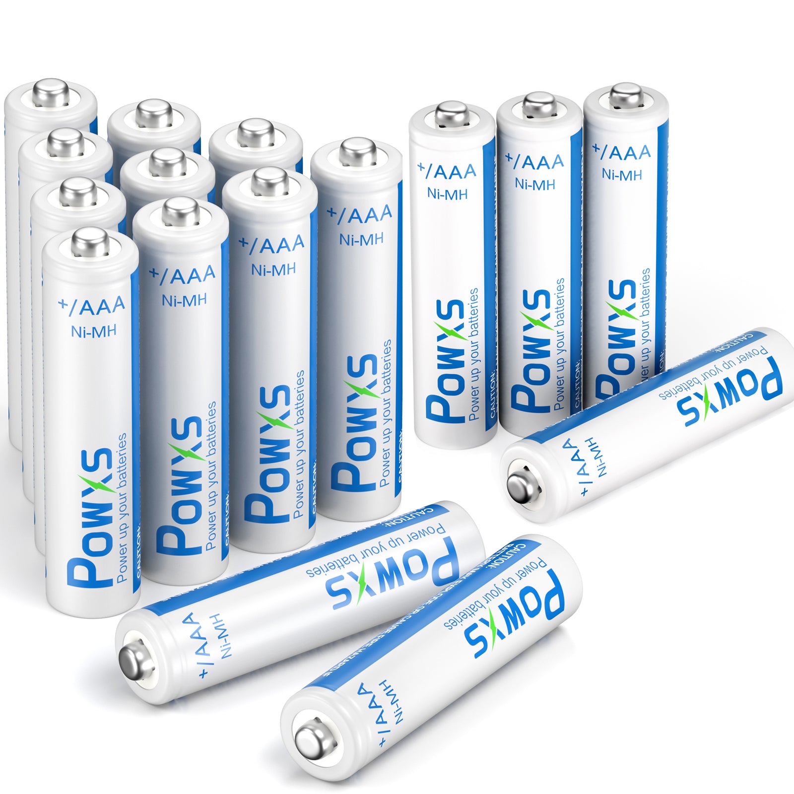 POWXS 16PCS 800mAh Rechargeable Batteries AAA 1.2V NiMH R6 For Flashlight Camera Toy