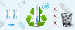 POWXS AA Ni-MH Rechargeable Batteries 2000mah