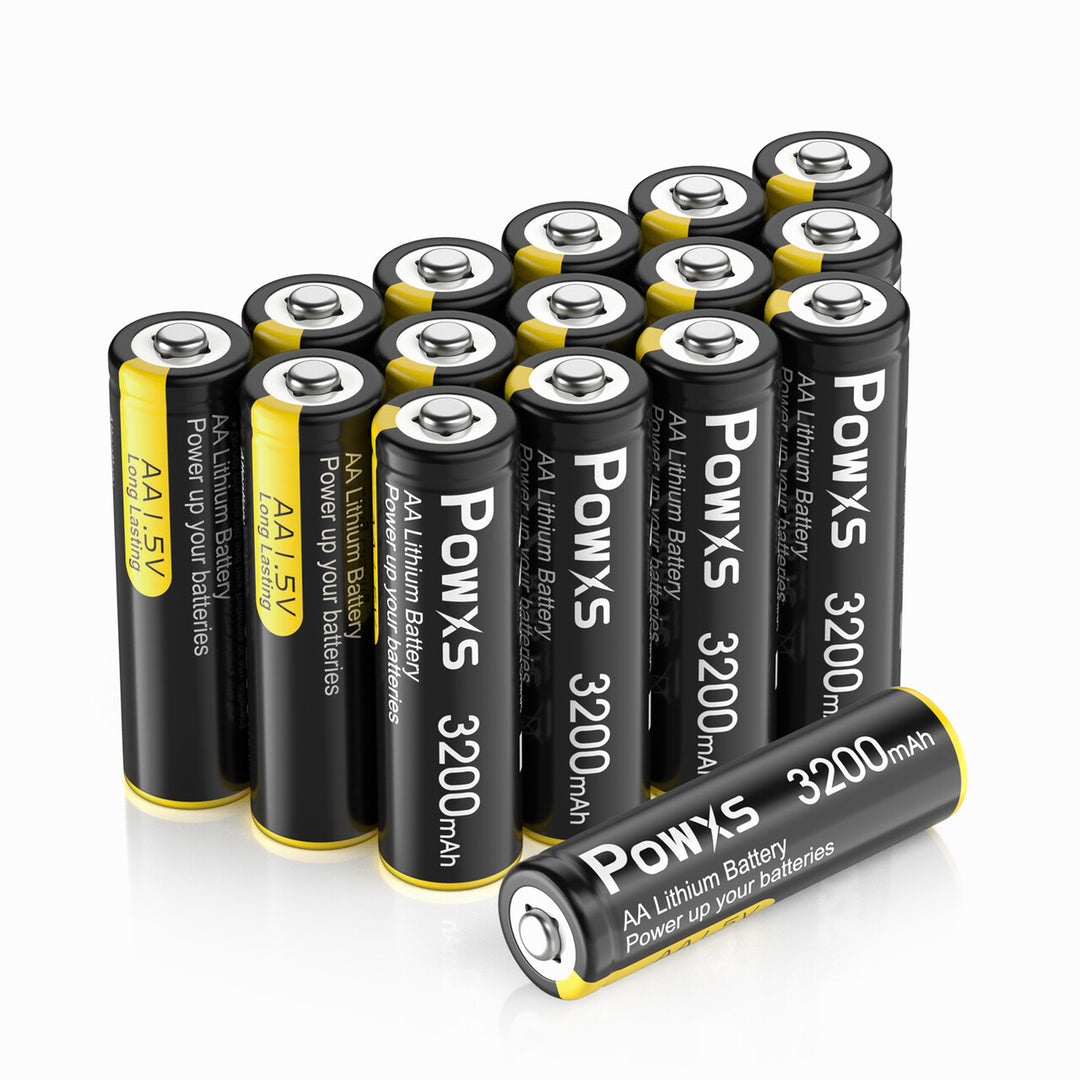 POWXS AA Lithium Batteries 16 Pack