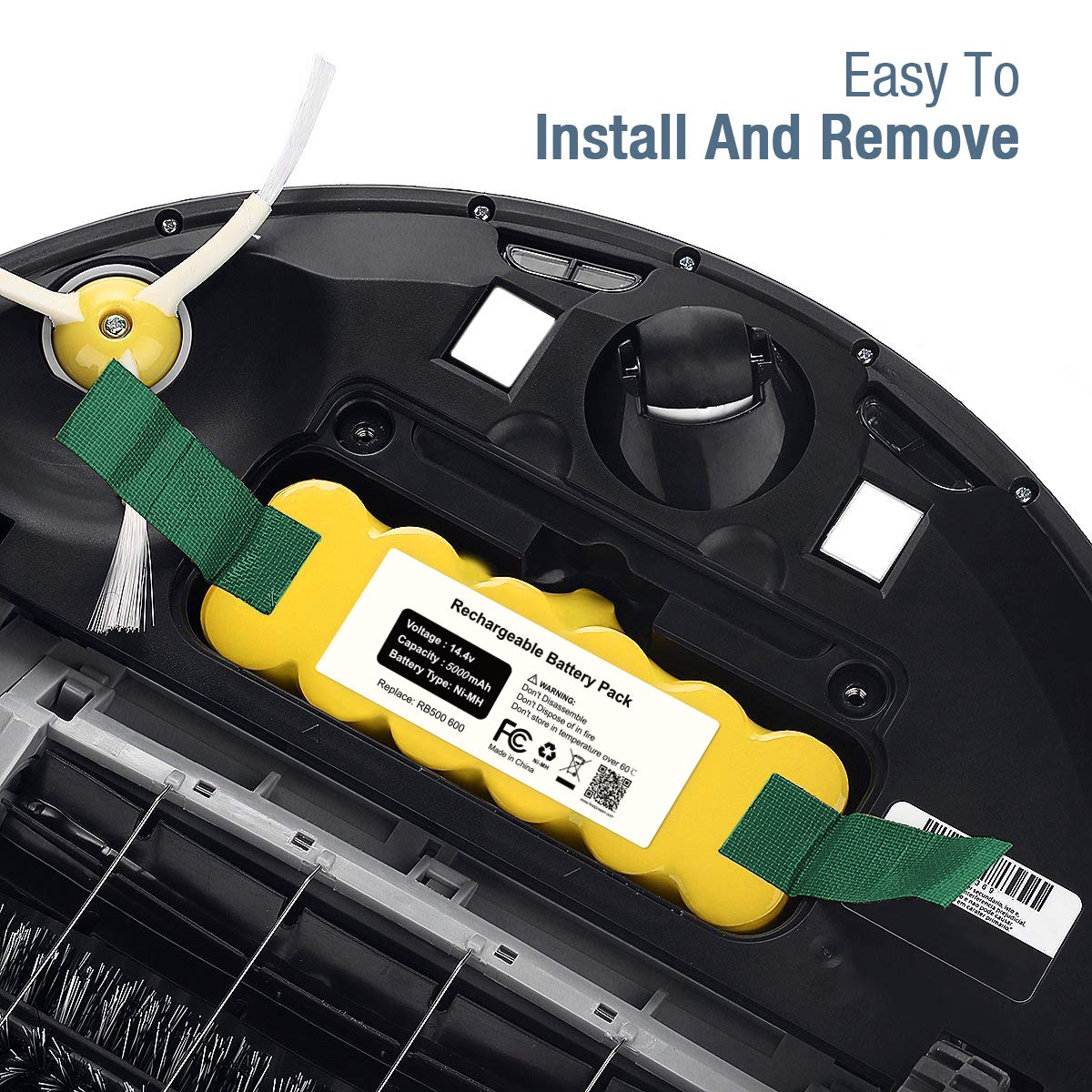Replacement Battery 5.0Ah 14.4V for Roomba Vacuum Cleaner
