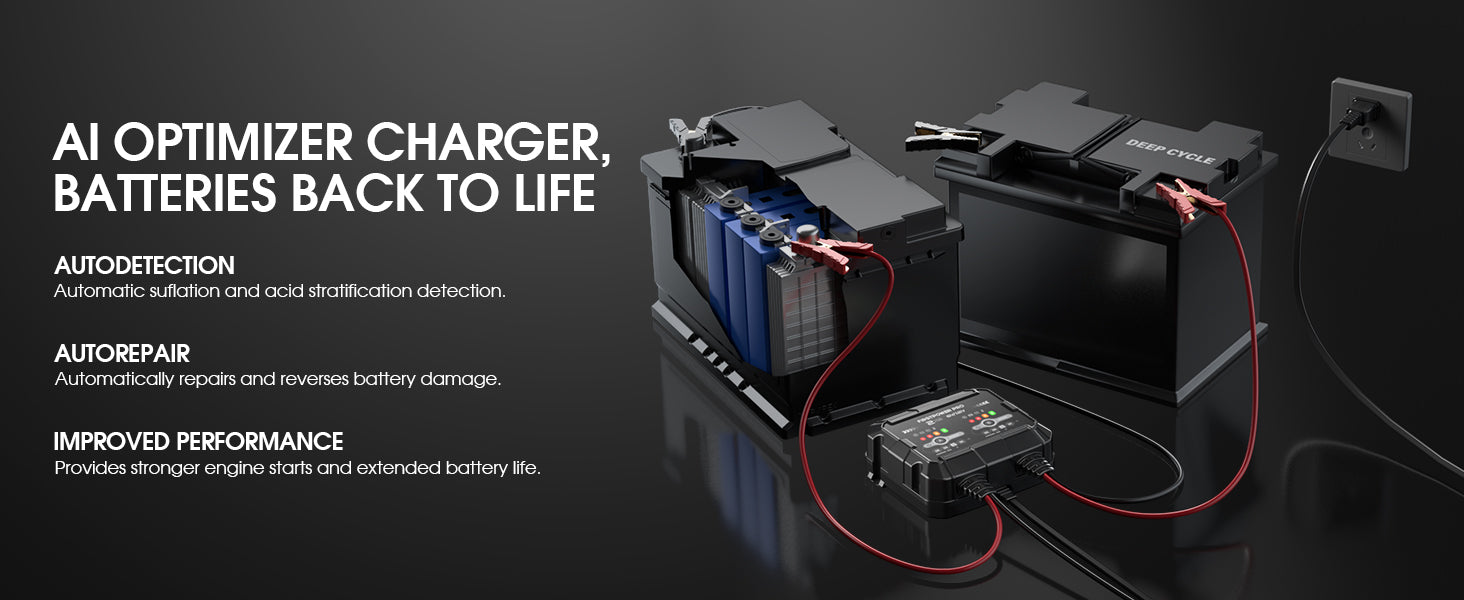 2-Bank 4A Trickle Charger for Car Motorcycle Battery