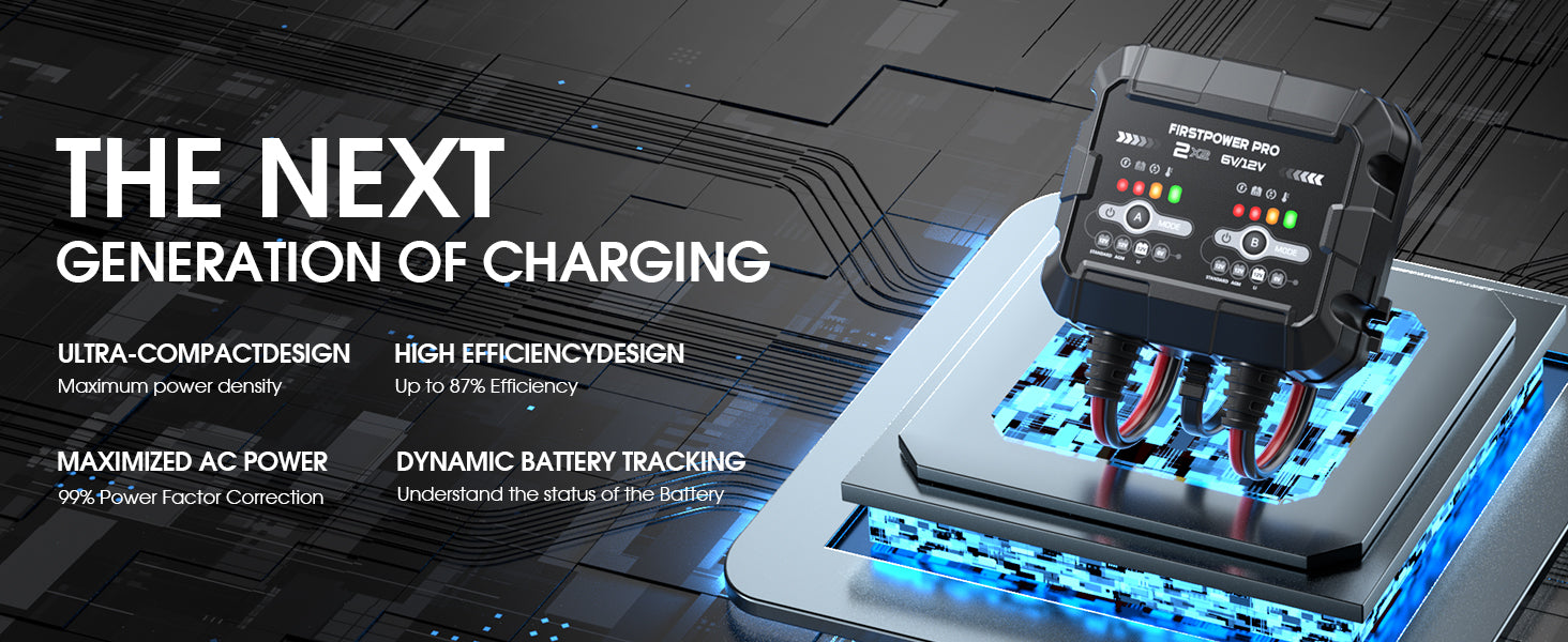 2-Bank 4A Trickle Charger for Car Motorcycle Battery