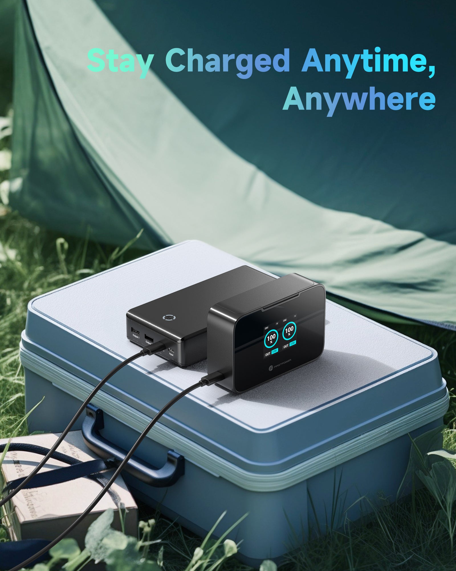 FirstPower 2-Pack LP-E6P Batteries with 20W PD Dual Fast Charger for Canon EOS R5 Mark II, R6 Mark II, R7, R5, 5D, 6D & 7D