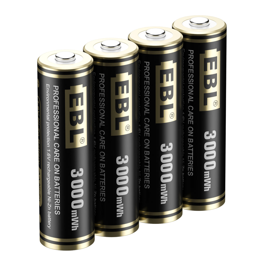 EBL Rechargeable AA Ni-Zn Batteries 3000mWh