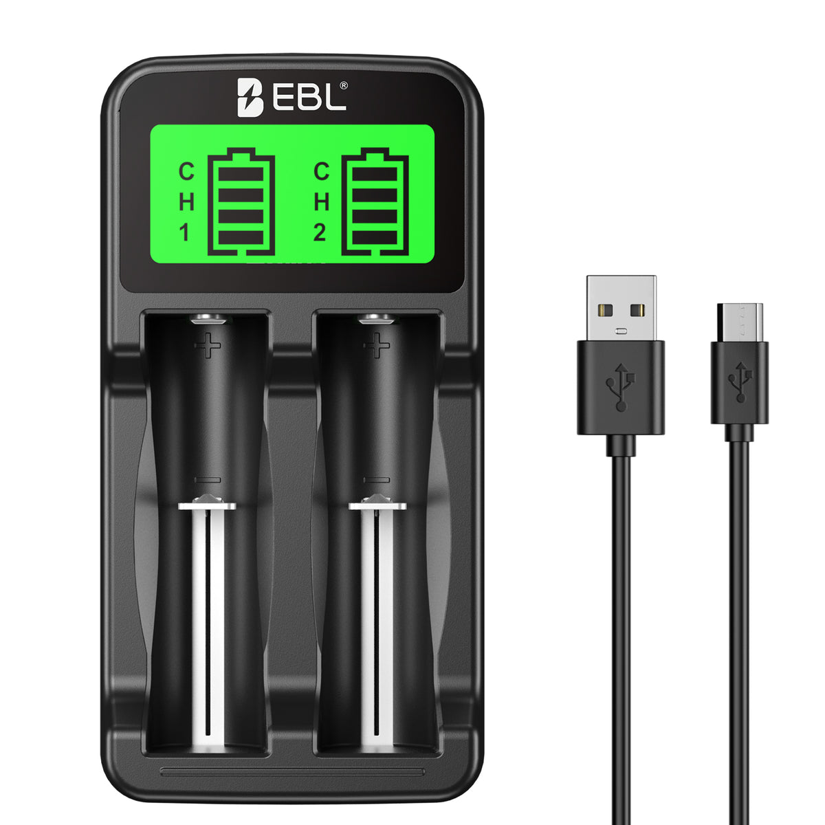 EBL Universal Battery Charger for 18650 16340 14500 Li-ion Batteries
