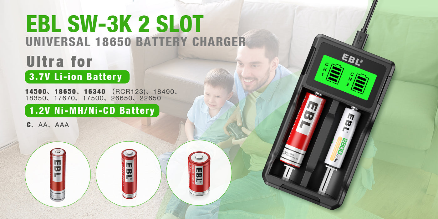 EBL SW-3K Universal 18650 Battery Charger
