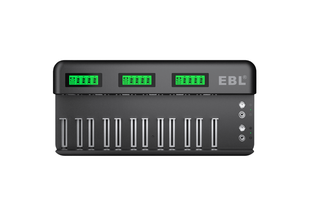 EBL 12+2 Bay Universal Battery Charger for AA AAA C D 9V Batteries
