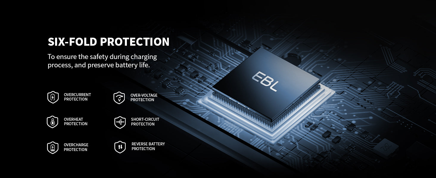 EBL C9008 8 Bay LCD Universal Battery Charger for AA AAA C D Ni-MH Batteries