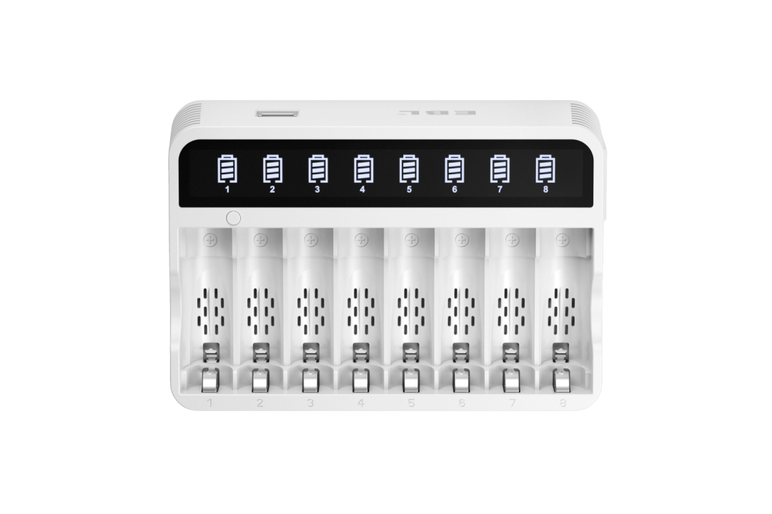 EBL FY-808 8-Bay Individual AA AAA Ni-MH Ni-CD Battery Charger