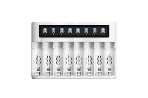 EBL FY-809 8-Bay LCD AA AAA Ni-MH Ni-CD Smart Battery Charger