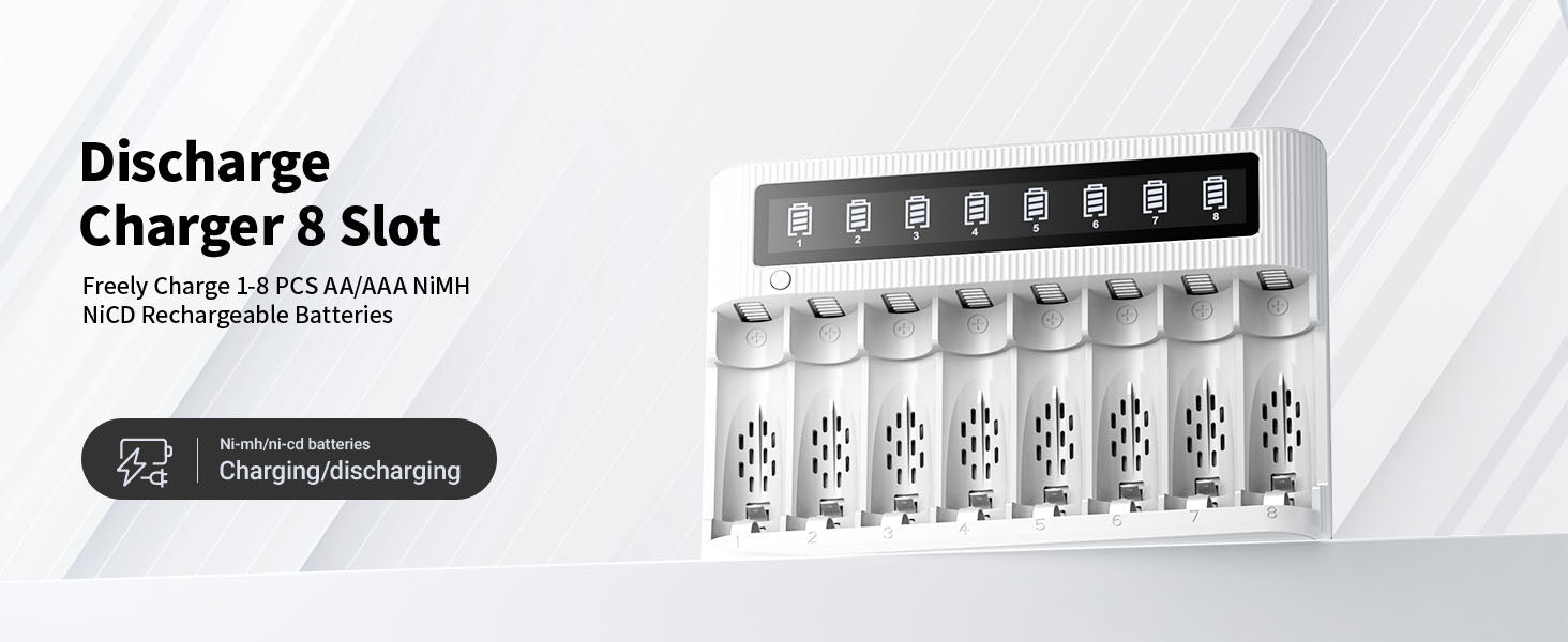 EBL FY-809 LCD Battery Charger for AA AAA Ni-MH Ni-CD Rechargeable Batteries