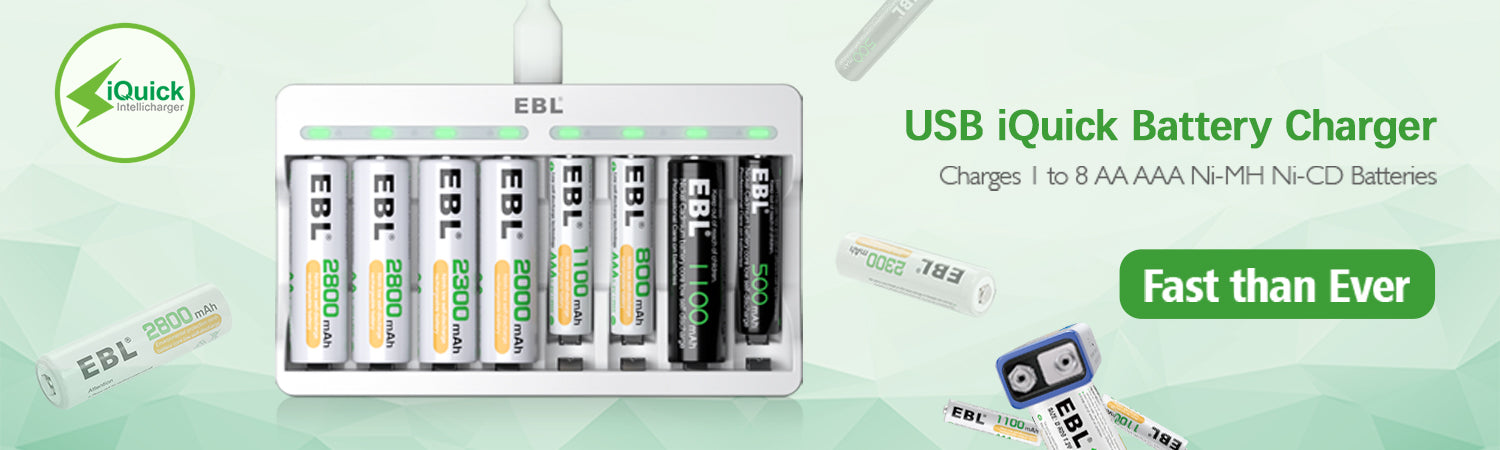 EBL C9010N Smart 8 Bay AA AAA Ni-MH Battery Charger