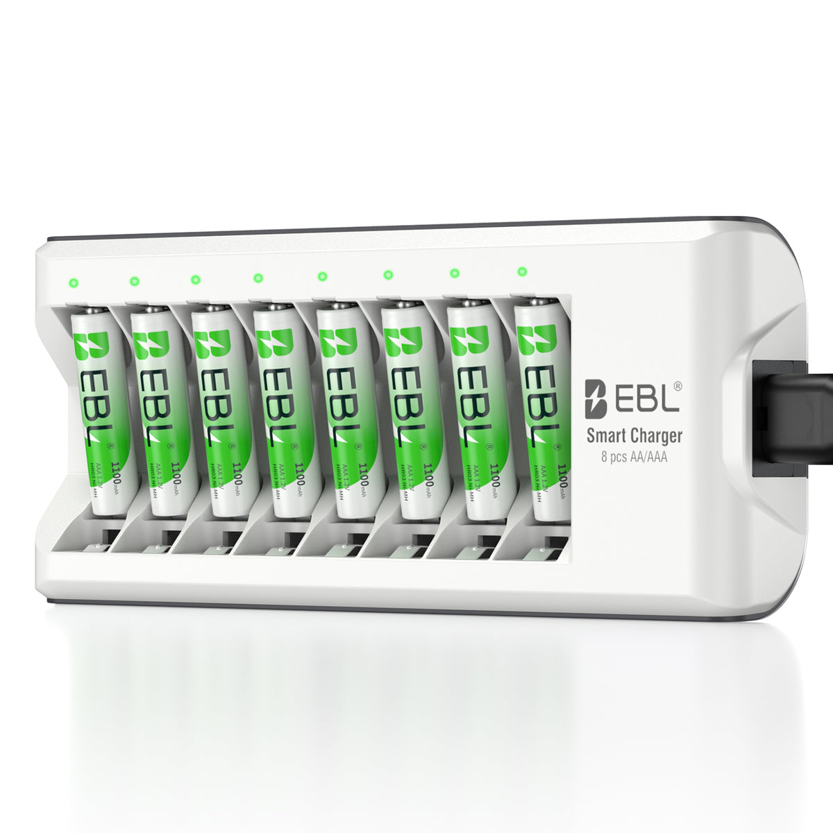👻 Boo! EBL AA & AAA Rechargeable Batteries with 8-Slot Charger for Game Controllers, Toys & Remote Controls