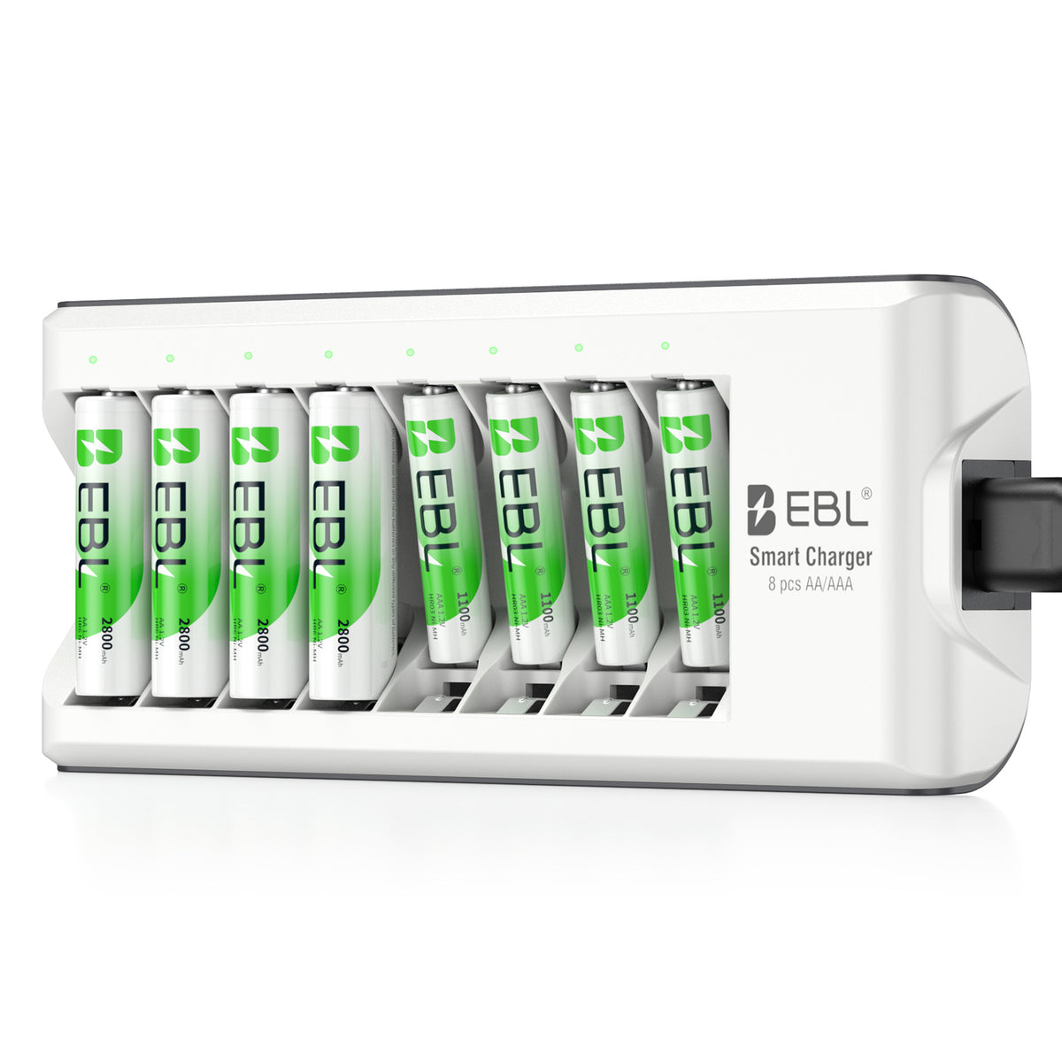 👻 Boo! EBL AA & AAA Rechargeable Batteries with 8-Slot Charger for Game Controllers, Toys & Remote Controls